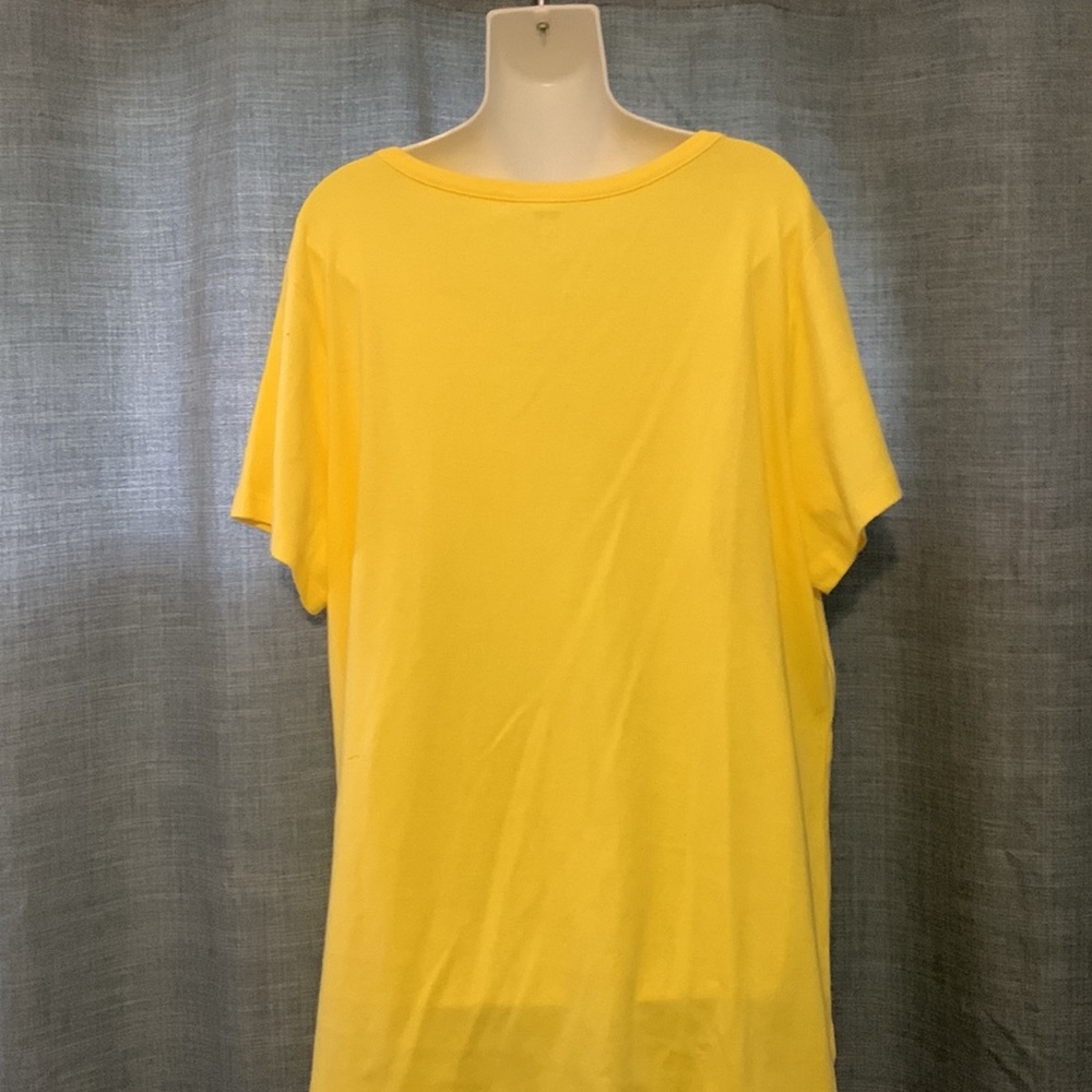 Ladies size 2X Top by Anne Klein Sport Lemon Drop Yellow NWT - Picture 3 of 5